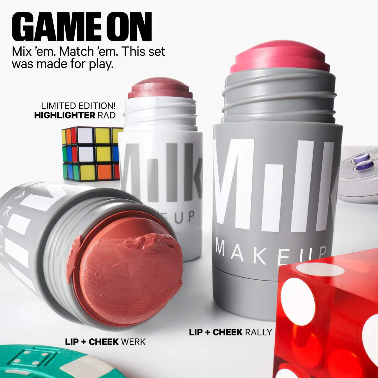 Sticks Party Mix Cream Blush + Highlighter Set - Milk