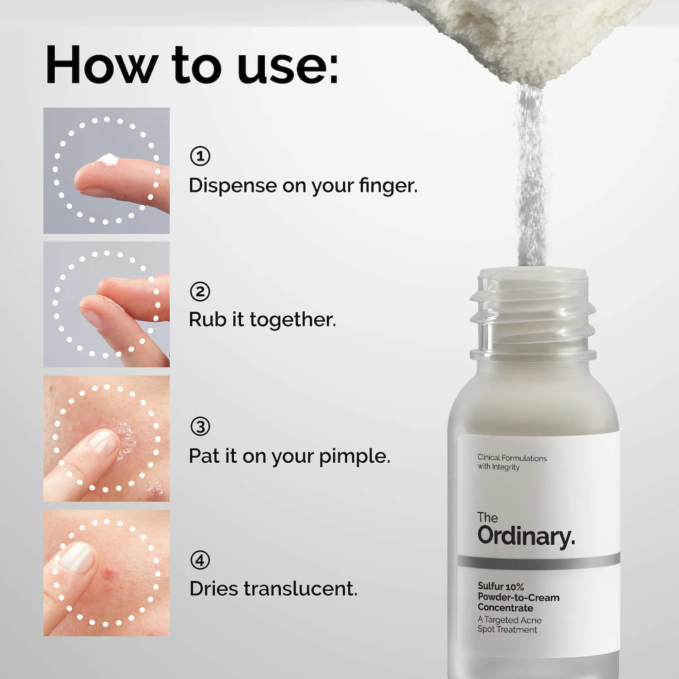 Sulfur 10% Powder-to-Cream Concentrate - The Ordinary